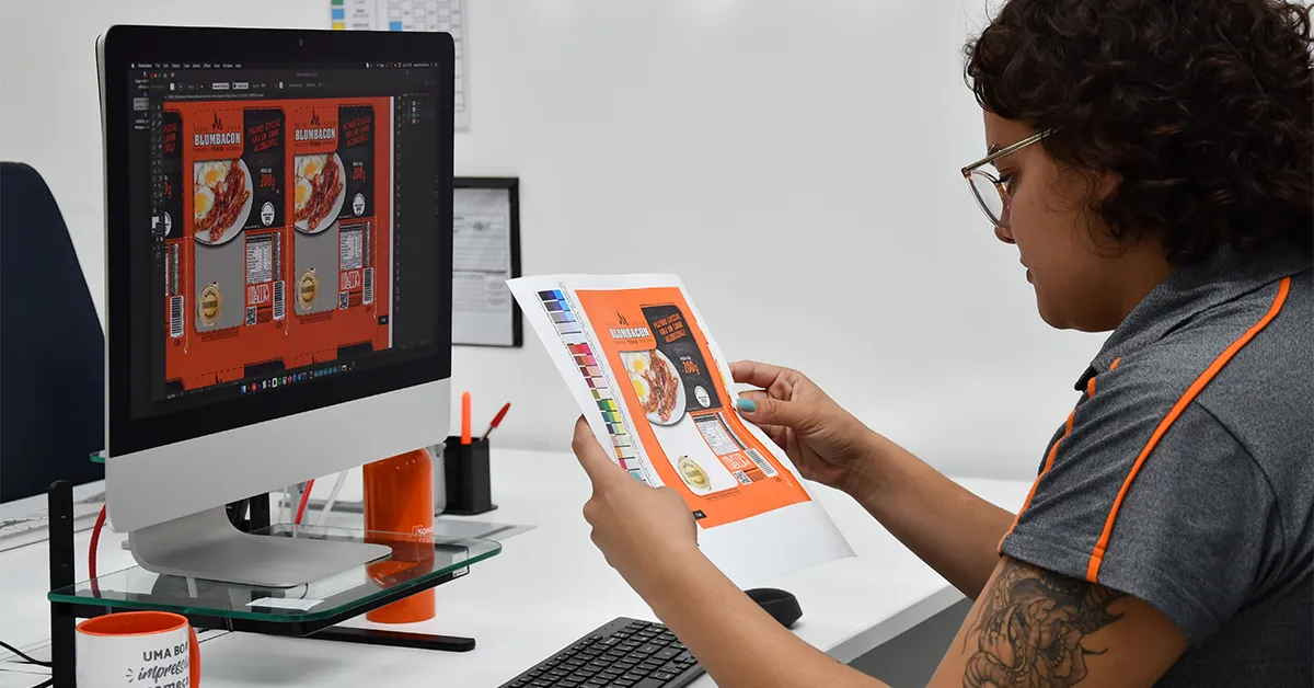 Calibração do monitor: acerto de cores na embalagem